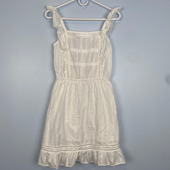 Scotch & Soda Eyelet Ruffle Organic Cotton Pinafore
Dress White Size Small S - Picture 2 of 12